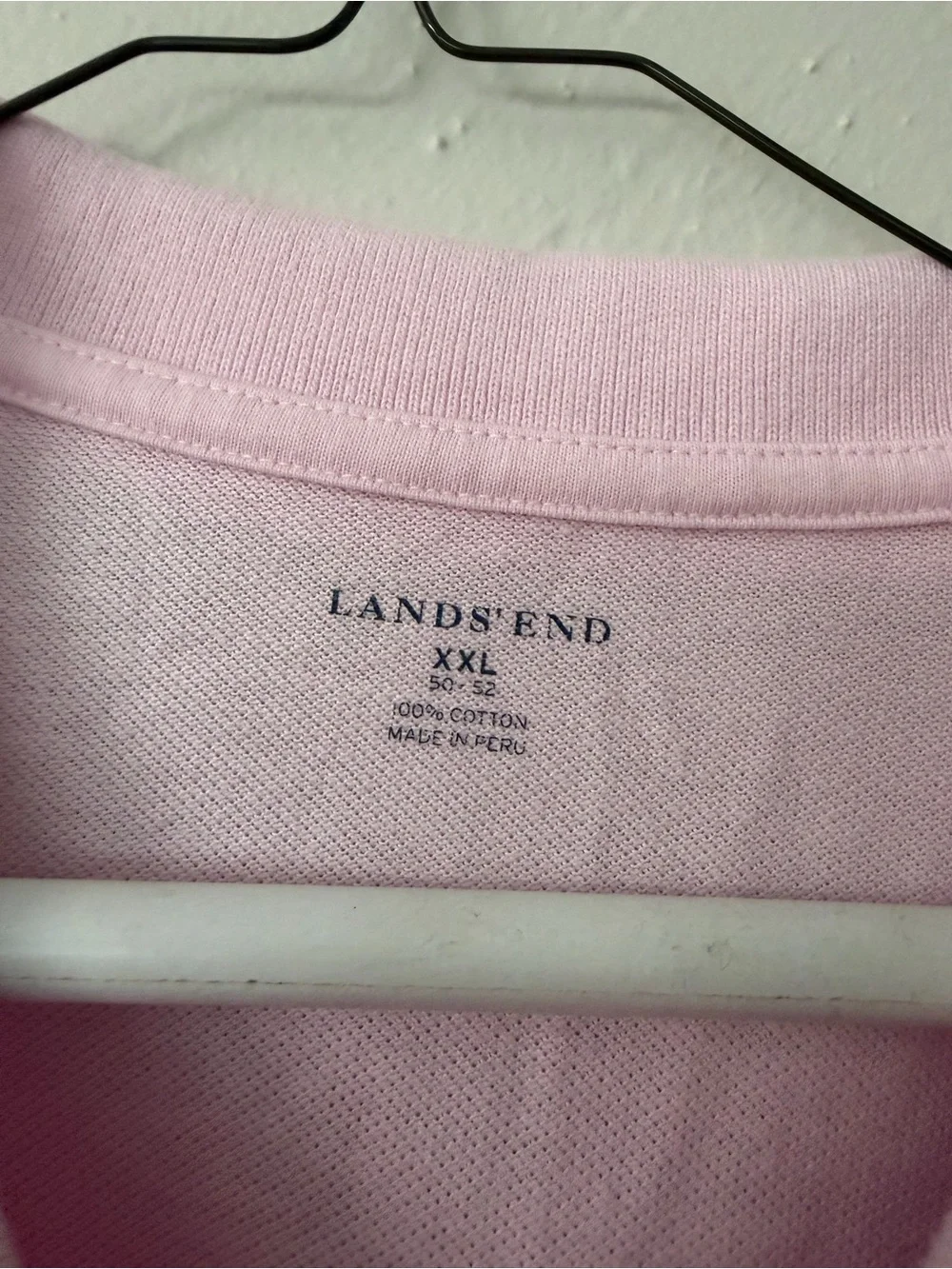 Long Sleeve Pink Polo Shirt